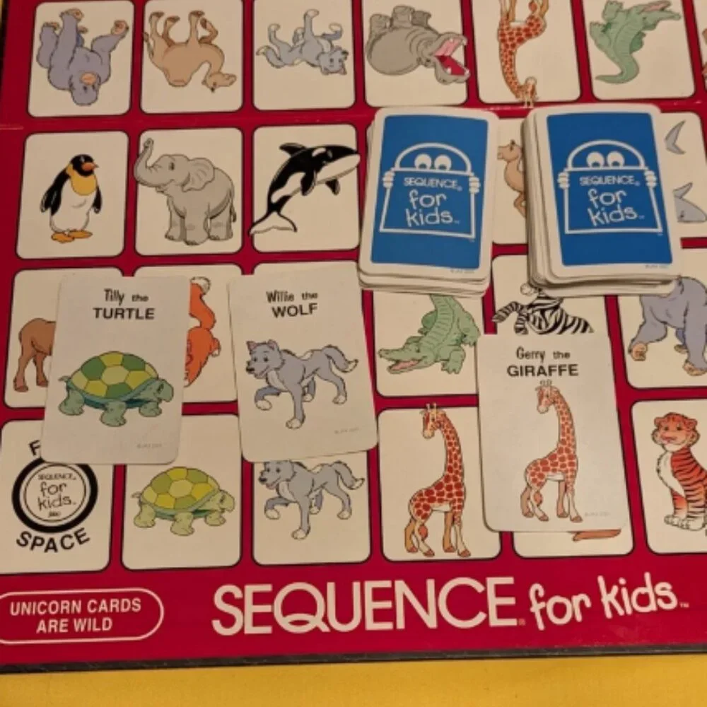 Vintage 2001 Sequence for Kid's/Children's Animals Board Game by Jax - NIB/NWT